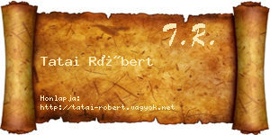 Tatai Róbert névjegykártya