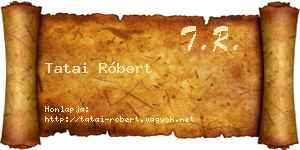 Tatai Róbert névjegykártya